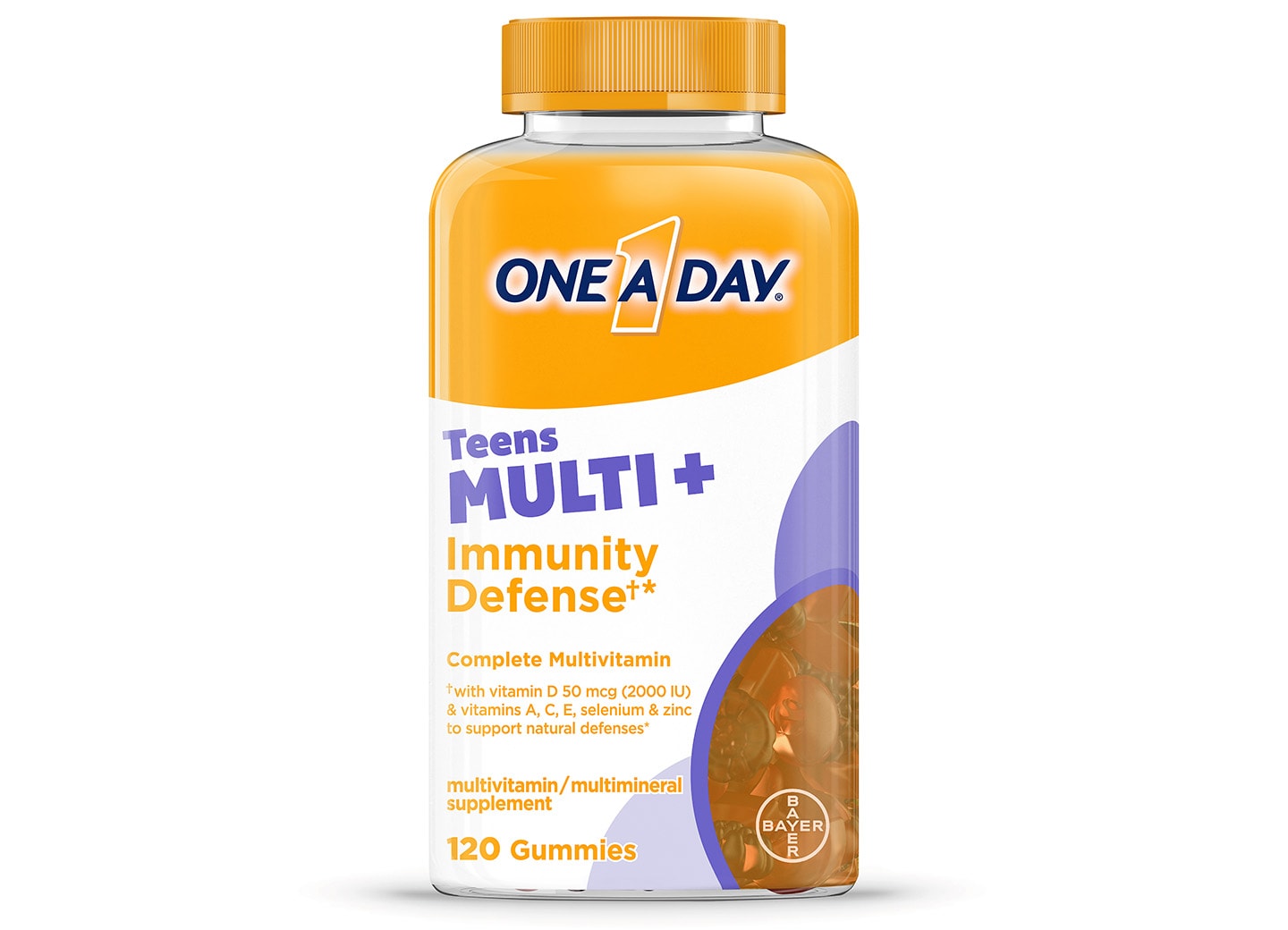 bottle of One A Day® Teens MULTI+ Immunity Defense