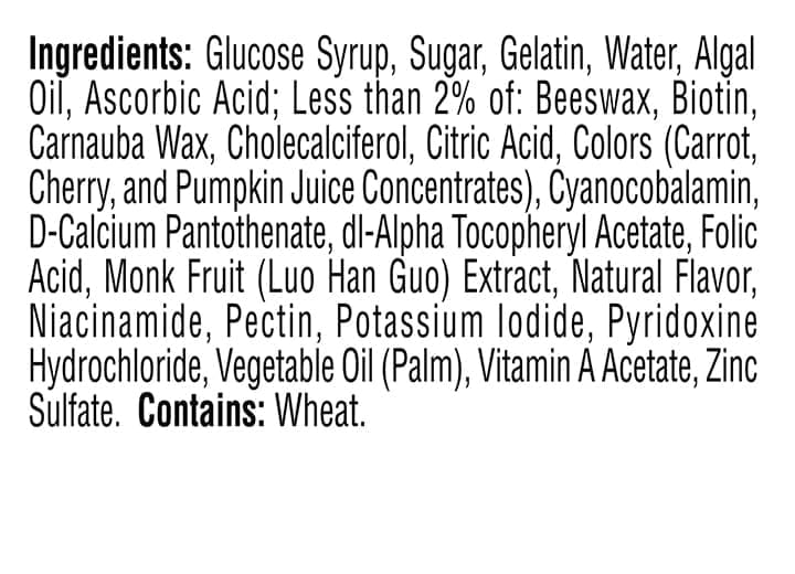 prenatal one a day® gummies detailed ingredients